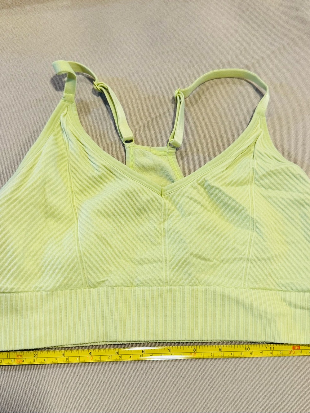 PINK Victoria's Secret Light Lime Ribbed Bralette